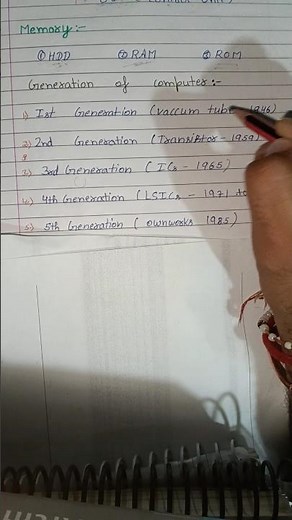 Computer Memory Explained: RAM vs ROM vs HDD | generation of computer