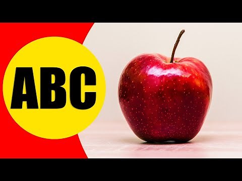 FRUITS AND VEGETABLES Alphabet - Fruits and Veggies Names Lesson for Kindergarten