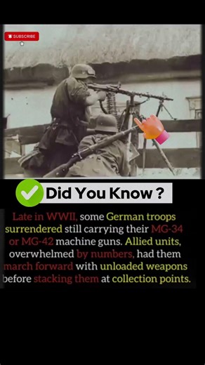German soldiers surrendered late in WWII still carrying their MG-34 or MG-42 machine guns