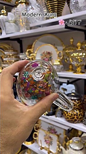 "Beautiful Floral Glass Mug | كوب زجاجي مزين بالزهور المجففة | Çiçekli Cam Kupa Tasarımı #fashion