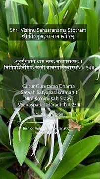 Vishnu Sahasranamam Shloka 23 | Guru Gurutamo Dhama |Just Sudha Gyan