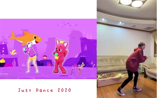 【JustDance2020舞力全开-Baby shark】 一顿乱玩 哈哈哈哈哈笨手笨脚的