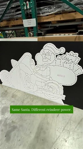 Santa Riding Motocycle Chopper With Presents In Bag Prop