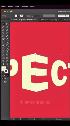 Working with perspective tool in Adobe Illustrator #shrts #viralshorts