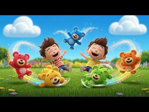 Five Little Toy Bears Tumble Tumble Tumble | Counting & Action Song for Kids