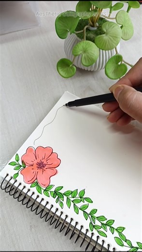 floral border design🌸#youtubeshorts #shorts #borderdesign