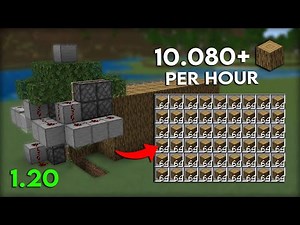 BEST 1.20 TREE FARM TUTORIAL for Minecraft Bedrock (MCPE/Xbox/PS4/Nintendo Switch/PC)