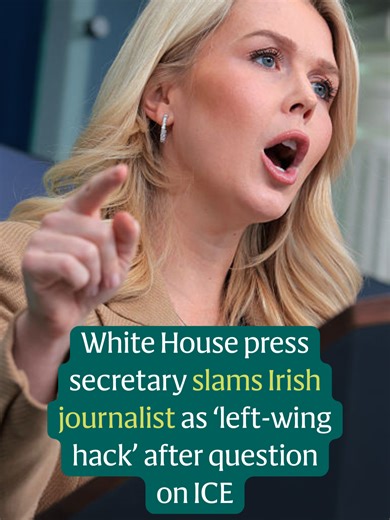 White House press secretary slams Irish journalist as ‘left-wing hack’ after question on ICE