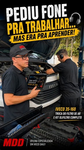 Employee asked for headphones… but it was to learn on YouTube 😂 Iveco 35-160