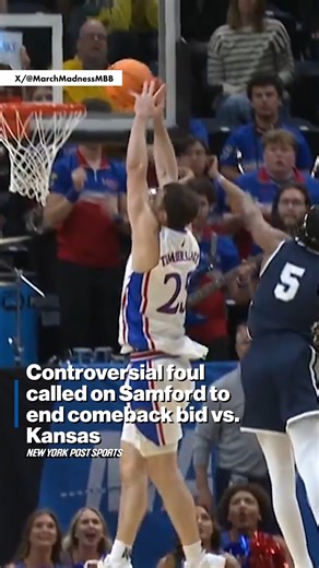 89K views · 194 reactions | A clean chase-down block was called a foul to gift Kansas points in a win over Samford. | New York Post | Facebook