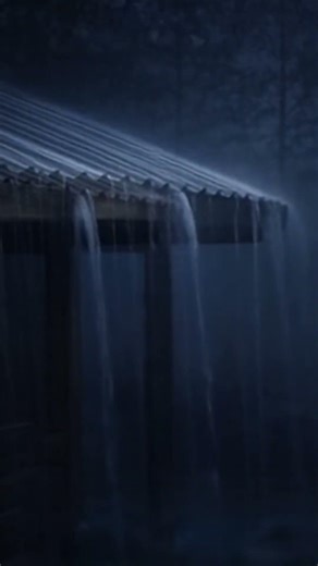 Sleep Fast with Heavy Rain on Tin Roof | Dark Screen