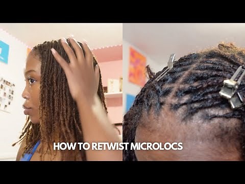 HOW TO retwist microlocs yourself | beginner friendly | small locs | repair ♡