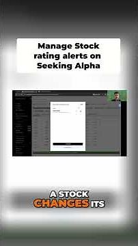 Get Stock Alerts! Set Portfolio Ratings on Seeking Alpha NOW