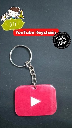 DIY You Tube Keychain | Turn Cardboard into a Cool Keychain | DIY Project #craftozone