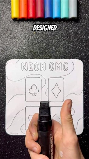Let’s Create a Neon Card Deck! 🃏🤩 Play in Flick Solitaire app! 🎮 #artistomg