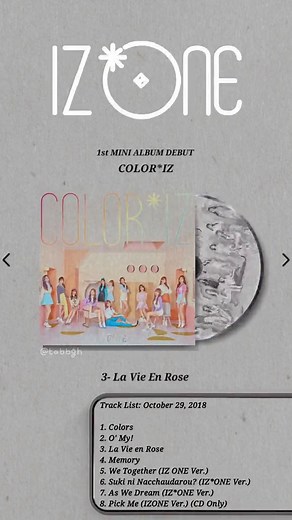 Discography of IZ*ONE 💜 #Izone #wizone #chaewon #wonyoung #sakura #minju #chaeyeon #choiyena #yujin #nako #hitomi #eunbi #joyuri #hyewon #kpop #Discographyofizone #tabbgh