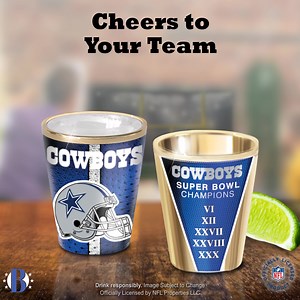 Cheer for every touchdown with this collection of officially licensed NFL shot glasses. Shop Now! https://bit.ly/3CBHgRz | The Bradford Exchange