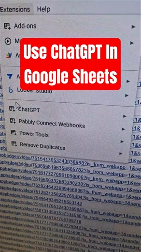 Use ChatGPT Inside Google Sheets