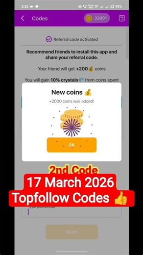 Top Follow Promo code Today ❤️top follow promo code 💖 top follow code today 🥰 #topfollowcode #viral