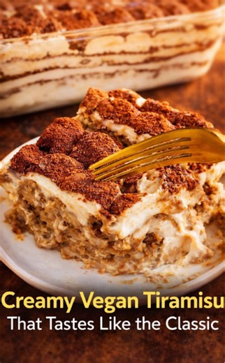Creamy vegan tiramisu that tastes like the classic