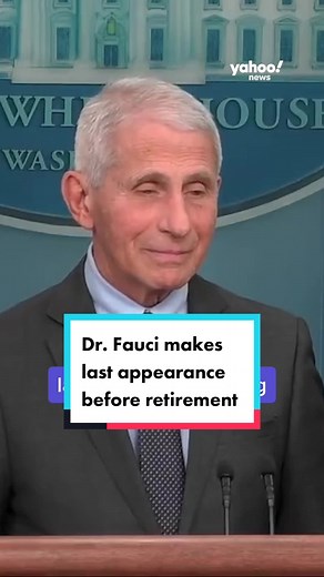 Dr. Anthony Fauci gave his last #COVID19 briefing, before he retires from the U.S. government after more than five decades. #Fauci #Covid #pandemic #health #news #yahoonews