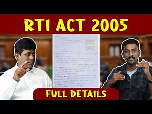 RTI Act: Right to Information Act |தகவல் அறியும் உரிமை சட்டம்|File RTI Petition| RTI சட்டம்|ஆர்.டி.ஐ