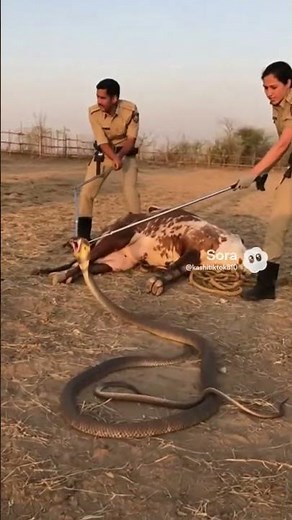Big snake caught swallowing a Cow #python #snake #wildlifeentertainment #4kwildliferelaxation