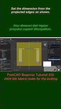0109 FreeCAD Beginner Tutorial #1 Add Metric Holes #freecad #partdesign #metric #standard #holes