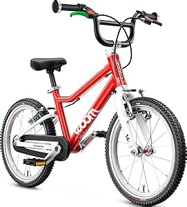 woom 3 Children’s Bicycle for Kids 4-6 Years Old, 16-Inch Wheels, Lightweight Bike with Handbrake, Steering Limiter & Chain Guard, Boys & Girls - Red