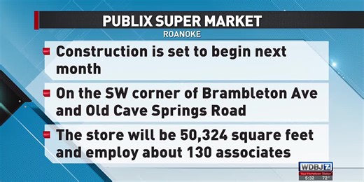 Publix Super Market Opening in Roanoke