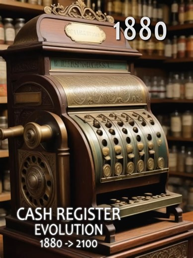 The cash registrer evolution across the times #evolution #ai