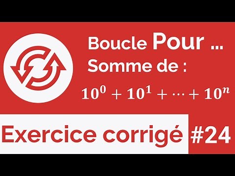 Exercice corrigé #24 : Algorithme avec la Boucle Pour - Structures répétitives (Darija)