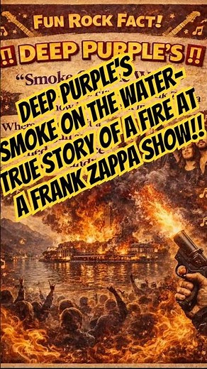 ‼️Deep Purple’s‼️”Smoke On The Water" refers to a 🔥fire🔥at a Frank Zappa show in Montreux in 1971!
