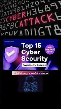15 Cyber Security Projects Portfolio. #shorts #cybersecurity