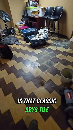 Asbestos Tiles? NO TOUCHING! DIY Basement Repair Guide #shorts