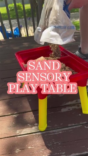 Sand Sensory Play Table for Kids 🏖️ Perfect for summer, this activity has become a favourite in our house! ☀️ #sensoryplayideas #playtable #summeractivities #sandplay #sandtable #todaysparent