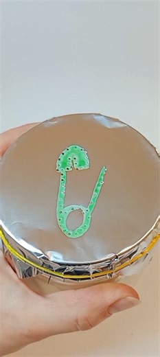 Let's draw a safety pin🧷#asmr#satisfying#foildrawing#oddlysatisfying#relaxing#shorts