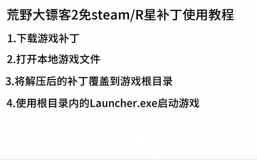 荒野大镖客 2 免 steam r 星补丁保姆级使用教程，1491.50 最新版-bili_21643646208-默认收藏夹-哔哩哔哩视频
