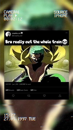 Moment when Zoro cut entire train because Luffy ordered | One Piece #zoro #luffy #onepiece