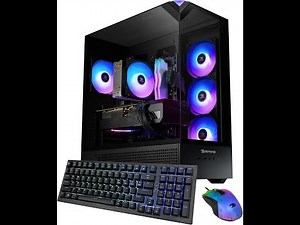 iBUYPOWER Element Black Gaming PC Desktop Computer AMD Ryzen 7 8700F CPU, NVIDIA