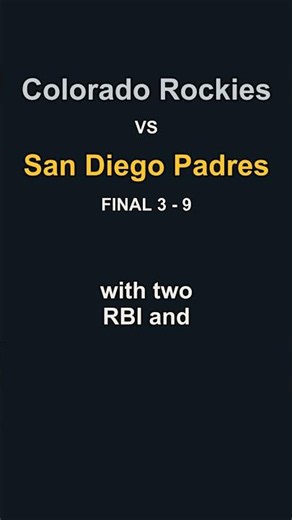 San Diego Padres vs. Colorado Rockies | MLB Game Recap | 2026-09-16