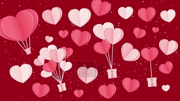 vector red heart balloons Stock Video Footage - Alamy