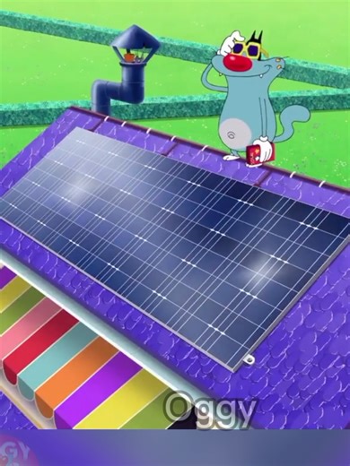 Oggy buy a Solar panels #oggy #oggyandthecockroaches #cartoon #animation #filmtok