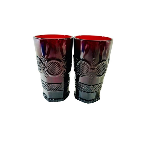 Set of 2 Vintage Avon 1876 Cape Cod Ruby Red Tumblers - Etsy