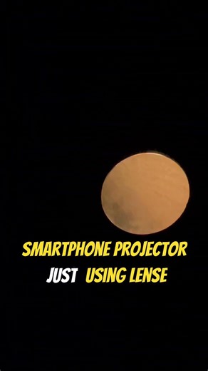 I made smartphone projector just using a convex lense .. Comment for full video