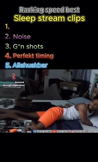 Top 5 IShowSpeed Sleep Stream Moments 😂💤 | Best Reactions Ranked!