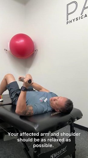 Supine PROM and AAROM of shoulder external rotation