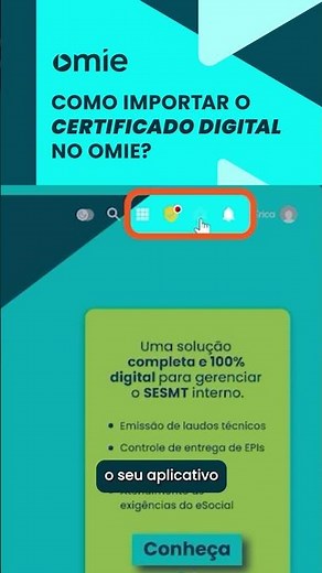 Importando o certificado digital no Omie