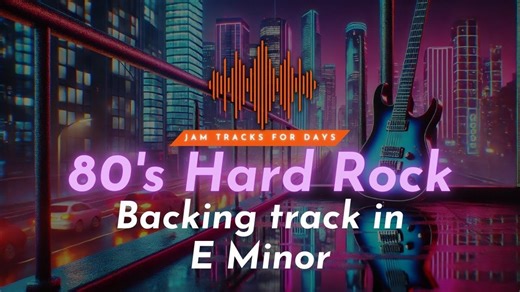 【JAM起来啦】80's Hard Rock Backing Track in E minor Guitar Backing Track