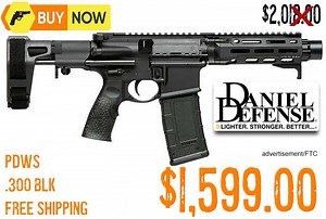 Daniel Defense DDM4 PDW .300BLK 7″ Pistol $1,599.00 FREE S&H